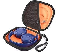 RAIACE Estuche Rígido De Viaje Compatible con Auriculares Jbl Tune 560BT, Tune 660 BTNC Tune 510BT, Tune 500BT y JBL Tune 500 (Solo Estuche)-Negro(Forro Naranja)