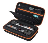 RAIALL Estuche para micrófonos inalámbricos para el Sistema inalámbrico de Dos micrófonos JBL/micrófonos inalámbricos JBL 2X Digital PartyBox, Bolsa de Viaje para micrófonos de Mano duales, Negro