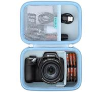 RAIALL Funda para cámara Kodak PIXPRO AZ405/AZ425/AZ255/AZ401/AZ528, Funda rígida para cámara vlogging, Bolsa Protectora de Viaje, Bolsillo de Malla para batería, Tarjeta SD y Cable USB, Azul