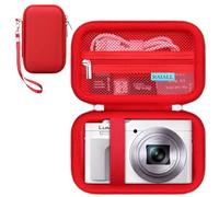 RAIALL Funda para cámara Panasonic LUMIX ZS99/TZ99/ZS300/LX10/ZS80/ZS100/ZS70 | ZS200 para cámara de apuntar y disparar, funda rígida de transporte, bolsa protectora de viaje, bolsillo de malla para