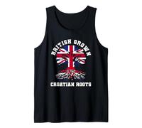 Raíces croatas cultivadas en Reino Unido Herencia de Croacia Camiseta sin Mangas