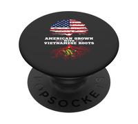 Raíces de Vietnam Regalo de raíces vietnamitas cultivadas estadounidenses Viet NAM PopSockets PopGrip Adhesivo