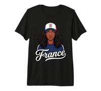 Raíces Francesas Mujer Negra Francia Camiseta Premium
