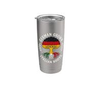 Raíces italianas cultivadas en Alemania Patrimonio Raíces Familiares Diseño Vaso térmico de acero inoxidable de doble pared