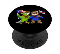 Raíces Puertorriqueñas-Costarricenses Bandera Puerto Rico PopSockets PopGrip Adhesivo