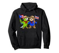 Raíces Puertorriqueñas-Costarricenses Bandera Puerto Rico Sudadera con Capucha