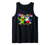 Raíces Puertorriqueñas-Cubanas Bandera Puerto Rico Cuba Camiseta sin Mangas
