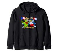 Raíces Puertorriqueñas-Cubanas Bandera Puerto Rico Cuba Sudadera con Capucha