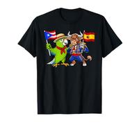 Raíces Puertorriqueñas-Españolas Bandera Puerto Rico España Camiseta