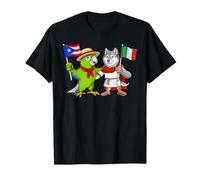 Raíces Puertorriqueñas-Italianas Bandera Puerto Rico Italia Camiseta