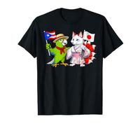 Raíces Puertorriqueñas-Japonesas Bandera Puerto Rico Japón Camiseta