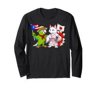 Raíces Puertorriqueñas-Japonesas Bandera Puerto Rico Japón Manga Larga