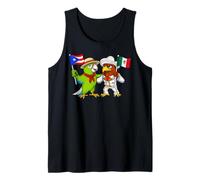Raíces Puertorriqueñas-Mexicanas Bandera Puerto Rico México Camiseta sin Mangas