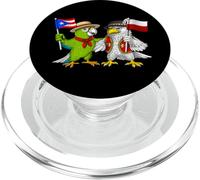 Raíces Puertorriqueñas-Polacas Bandera Puerto Rico Polonia PopSockets PopGrip para MagSafe