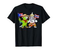 Raíces Puertorriqueñas-Tailandesas Bandera Puerto Rico Camiseta