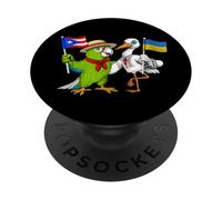 Raíces Puertorriqueñas-Ucranianas Bandera Puerto Rico PopSockets PopGrip Adhesivo