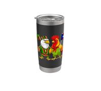 Raíces puertorriqueño-zambianas Bandera Puerto Rico y Zambia Vaso térmico de acero inoxidable de doble pared
