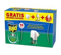 Raid - Difusor Eléctrico Anti Mosquitos Comunes y Tigre Aroma Eucalipto con Aplicador y 2 Recambios, Blanco