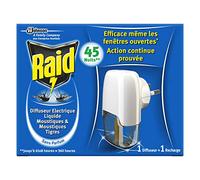 Raid difusor eléctrico líquido antimosquitos 45 noches - eficaz incluso cuando las ventanas abiertos, 27 ml - - Juego de 3