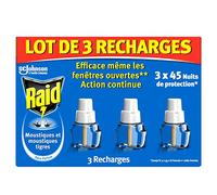 Raid Insecticida eléctrico líquido – 45 noches (ventanas abiertas) – 3 recambios 27 ml