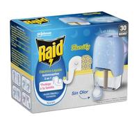 Raid Líquido Eléctrico Family, antimosquitos común y tigre 2 en 1, hasta 30 noches de protección, sin olor, 1 Aparato + 1 Recambio 21ml