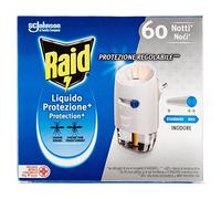 Raid Líquido eléctrico protección +, antimosquitos Tigre y Común, paquete de 1 base y 1 recarga de 36 ml, protección continua para 60 noches