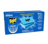 Raid Recambio para Difusor Eléctrico Pastillas Anti Mosquitos Comunes y Tigre, Acción Rápida, 4 paquetes con 30 pastillas, total de 120