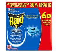 Raid, pastillas repelentes de mosquitos para aparato eléctrico, 60 unidades