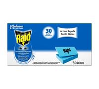 Raid Recambio para Difusor Eléctrico Pastillas Anti Mosquitos Comunes y Tigre, Acción Rápida, 4 paquetes con 30 pastillas, total de 120