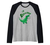 Raiden I'm Rrraiden Cute T-Rex Dino Roar Nombre para Niños Camiseta Manga Raglan
