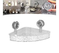 Raidley - Estante de baño sin taladro 2024, lujoso patrón de glaciar, ventosa para ducha, organizador de almacenamiento transparente, diseño moderno, fácil de instalar, 1 pieza D