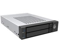 Raidon it2771 S3 Cambio Marco para 2 x 2,5 Pulgadas HDD/SSD en 1 x 3,5 Pulgadas, SATA III, 2 x Soporte de Unidad, se Puede Cerrar, Metal, Color Negro