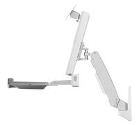Raidsonic Icy Box IB-Ms600-W - Monteri | Soporte de pared para un monitor de hasta 24" Permite cambiar de posición de pie o sentado para ahorrar espacio de montaje