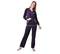 RAIKOU Mujer Ropa Deportiva, Zip Ropa Casual Conjunto de Chándal para Mujer Conjuntos Deportivos Ropa Casual Casa Chándal de Mujer para Estar Trajes Deportivos de Terciopelo（Púrpura Oscuro，36-38）