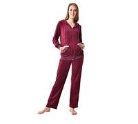RAIKOU Mujer Ropa Deportiva, Zip Ropa Casual Conjunto de Chándal para Mujer Conjuntos Deportivos Ropa Casual Casa Chándal de Mujer para Estar Trajes Deportivos de Terciopelo(Zarzamora,44-46)