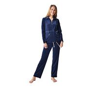 RAIKOU Traje de casa de Mujer con Cremallera,Conjuntos Chándal Mujer de Terciopelo,Casual Conjuntos,Traje de Ocio de Mujer Suave,Elegante（Azul Noche,40-42）