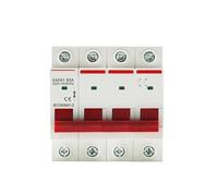 Rail 1P 2P 3P 4P 40A 63A 100A 125A interruptor principal interruptor de aislamiento for disyuntor Industrial doméstico AC 230V 400V(3P,63A)