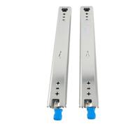 Rail de Guias para Cajones Pesados, Riel de Acero Laminado en Frío 3 Secciones 400mm, Carga 120kg - Bloqueo Triple Seguro, Extensión Completa, Instalación Lateral Versátil