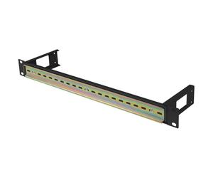 Rail DIN TS-35 Lanberg AK-1801-B Steel 19" Rack 1U Negro RAL9004 482.5mm