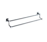 Railas de toallas, rejilla de toallas, rejilla de toalla, rejillas de toallas de barra de toalla doble, soporte de toallas de baño cromadas de cobre único con resistencia a la corrosión, no fácil de