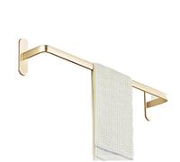 Railas de toallas, rejilla de toallas, rejilla de toalla, rejillas de toallas de barra de toalla, rejilla de toalla de aluminio para baño de baño único con 3 m autoadhesivo (dorado) resistente a la