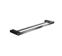 Railas de toallas, rejilla de toallas, rejilla de toalla, rejillas de toallas de toalla doble, superficie cepillada de riel de toalla para el baño o la corrosión de la cocina, no fácil de oxidar/40