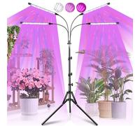 Railee Lámpara de Plantas 120 LEDs Luz de Crecimiento de Espectro Completo Lámpara de Cultivo Luz para Plantas con Temporizador 3 Modos de Color y 10 Niveles Regulables