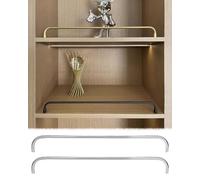Raíles de aluminio de plata del guardia del estante, 2.05m m resistente anti-caída del kit de barrera para gabinetes de vino, estanterías y vitrinas con tornillos de instalación fácil, asegura su deco