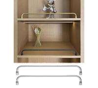 Raíles de aluminio de plata del guardia del estante, 2.05m m resistente anti-caída del kit de barrera para gabinetes de vino, estanterías y vitrinas con tornillos de instalación fácil, asegura su deco