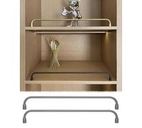 Raíles de aluminio de plata del guardia del estante, 2.05m m resistente anti-caída del kit de barrera para gabinetes de vino, estanterías y vitrinas con tornillos de instalación fácil, asegura su deco