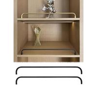 Raíles de aluminio de plata del guardia del estante, 2.05m m resistente anti-caída del kit de barrera para gabinetes de vino, estanterías y vitrinas con tornillos de instalación fácil, asegura su deco