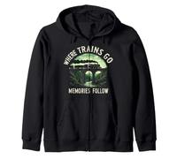 Railfan - Amante de la Locomotora y Fan del ferrocarril Sudadera con Capucha