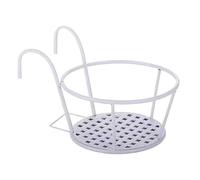 Railing Plant Hanger - 9.06 Inches Balcony Rack | Iron Thickened Flower Pot Holder, Heavy Duty Hanging Basket For Outdoor Deck Fence Window Sill Porch Patio Yard Garden Container Planters Stand