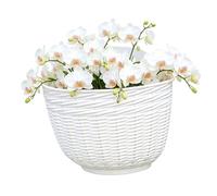 Railing Planter - 10 Inch Pot | PP Hanging - Indoor Plant Pot with Drainage Hole and Hooks For Flowers, Herbs and Greenery, Ideal For Balconies, Patios Ands Garden Railings